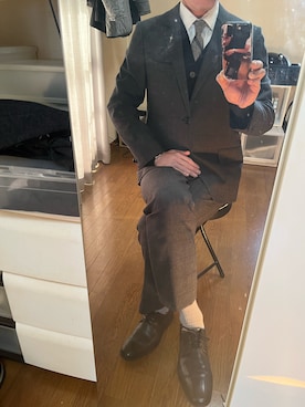 「MARGARET HOWELL（マーガレットハウエル）のアイテム」を使った、きとひろさん（メンズ・170cm）の冬コーディネート