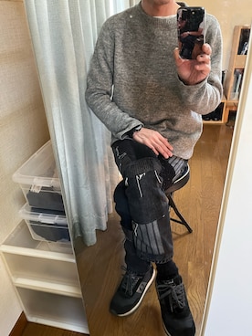 「MARGARET HOWELL（マーガレットハウエル）のアイテム」を使った、きとひろさん（メンズ・170cm）の冬コーディネート