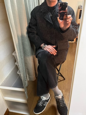 「MARGARET HOWELL（マーガレットハウエル）のアイテム」を使った、きとひろさん（メンズ・170cm）の冬コーディネート