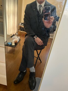 「アイテム（ダッフルコート）」を使った、きとひろさん（メンズ・170cm）の冬コーディネート