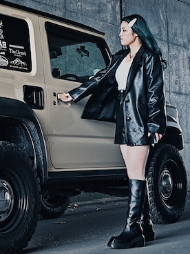 「アイテム（バレッタ/ヘアクリップ）」を使った、yさん（レディース・157cm）の秋コーディネート