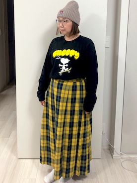 「BEN DAVIS（ベンデイビス）のアイテム（ニットキャップ/ビーニー）」を使った、ZUMIさん（レディース・157cm）の秋コーディネート