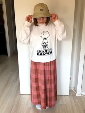 「アイテム（スウェット）」を使った、ZUMIさん（レディース・157cm）の春コーディネート