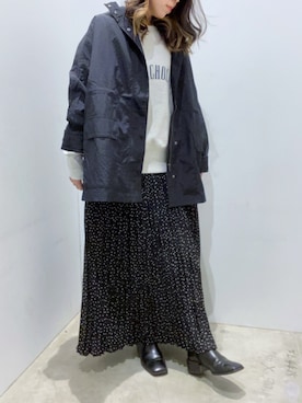 「AMERICAN HOLIC」｜「アイテム（ブルゾン）」を使った、shioさん（レディース・156cm）の冬コーディネート