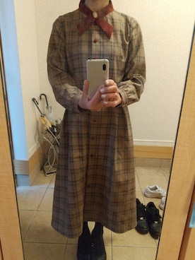 「アイテム（ワンピース）」を使った、きょうちゃんさん（レディース・161cm）の冬コーディネート
