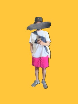 「MSML（エムエスエムエル）のアイテム（帽子）」を使った、RYOさん（メンズ・168cm）の夏コーディネート
