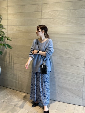 「秋先取りコーデ」｜「アイテム（ニット/セーター）」を使った、yuuka_hrさん（レディース・155cm）の夏コーディネート