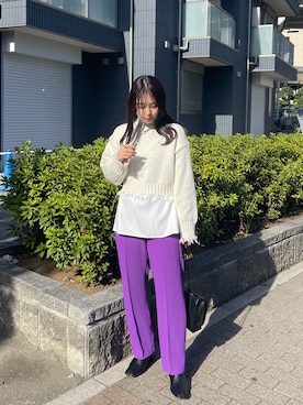 「ショート丈トップス」｜「アイテム（ブーツ）」を使った、yuuka_hrさん（レディース・155cm）の秋コーディネート