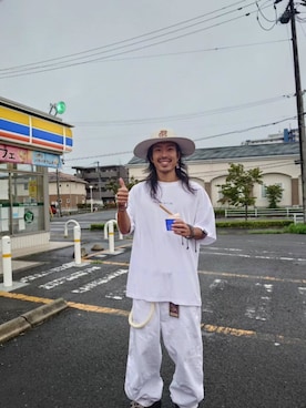 「CIAOPANIC TYPY（チャオパニックティピー）のアイテム（帽子）」を使った、Royさん（メンズ・162cm）の夏コーディネート