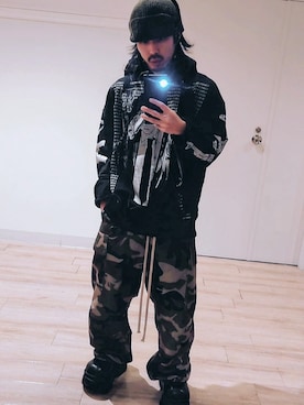 「アイテム（パンツ）」を使った、Royさん（メンズ・162cm）の秋コーディネート