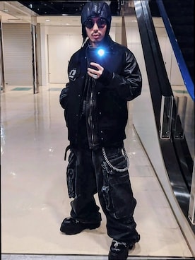 「JULIUS（ユリウス）のアイテム」を使った、Royさん（メンズ・162cm）の冬コーディネート