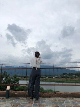 「A land（エーランド）のアイテム」を使った、a♡さん（レディース・163cm）の夏コーディネート