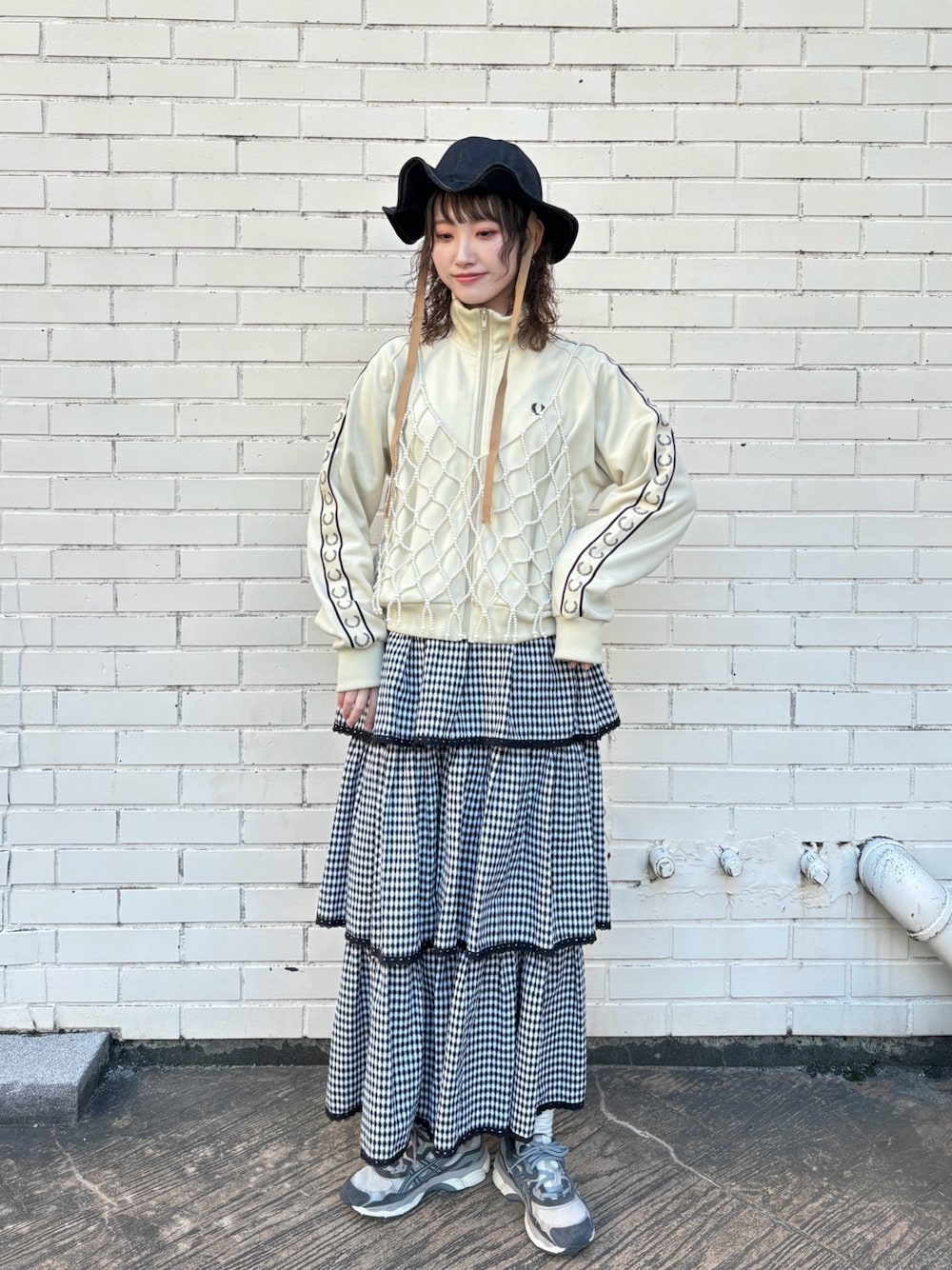 【美品】CAROLINA GLASER パールベスト付きチュールワンピース CAROLINA GLASER（カロリナ グレイサー）の「CAROLINA GLASER