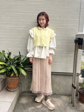 「アイテム（ベスト）」を使った、panさん（レディース・163cm・30代）の秋コーディネート