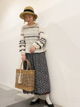 「H&M（エイチ・アンド・エム）のアイテム（バレエシューズ）」を使った、panさん（レディース・163cm）の夏コーディネート