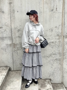 「アイテム（パーカー）」を使った、panさん（レディース・163cm・30代）の秋コーディネート