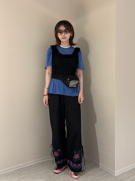 「ROSE BUD（ローズバッド）のアイテム」を使った、panさん（レディース・163cm）の夏コーディネート