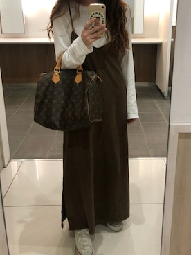 「ISOOK（アイスー）のアイテム（ワンピース/ドレス）」を使った、Aさん（レディース・153cm）の秋コーディネート