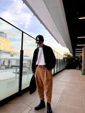 「UNIQLO（ユニクロ）のアイテム（ブーツ）」を使った、Keitaさん（メンズ・170cm）の秋コーディネート