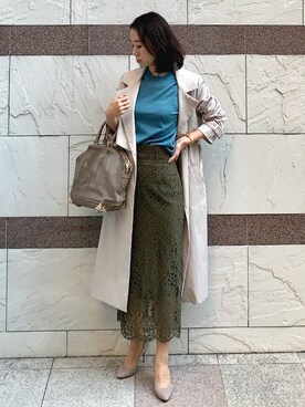 「31 Sons de mode（トランテアン　ソン　ドゥ　モード）のアイテム（トレンチコート）」を使った、soliさん（レディース・163cm）の秋コーディネート