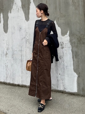 「PAULOWNIA（ポロウニア）のアイテム」を使った、soliさん（レディース・163cm）の秋コーディネート