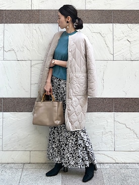 「NOLLEY’S（ノーリーズ）のアイテム（その他アウター）」を使った、soliさん（レディース・163cm）の冬コーディネート