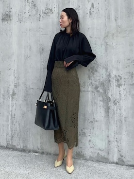 「アイテム（パンプス）」を使った、soliさん（レディース・163cm）の冬コーディネート