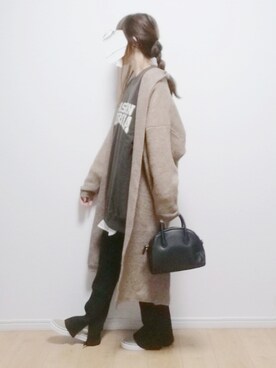 「ISOOK（アイスー）のアイテム（スウェット）」を使った、i-waさん（レディース・153cm）の冬コーディネート