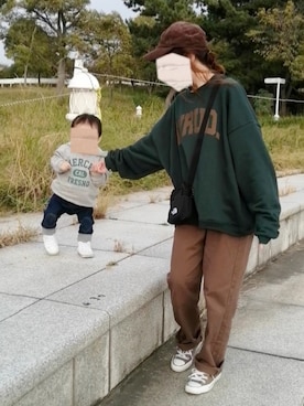 「CONVERSE（コンバース）の【CONVERSE】(コンバース)NEXTAR　ネクスター110 SCOX（スニーカー）」を使った、i-waさん（レディース・153cm）の秋コーディネート