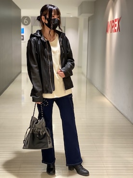 にしはたさん（レディース・166cm）の秋コーディネート