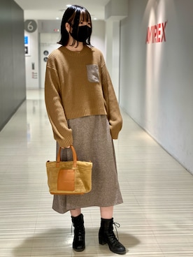 にしはたさん（レディース・166cm）の秋コーディネート