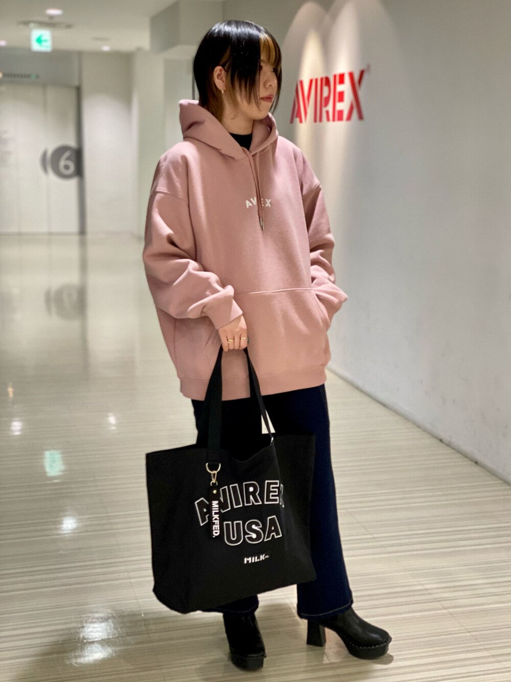 限定　AVIREX × MILKFED コラボ　プルオーバー　パーカー　BE AVIREX × MILKFED.】プルオーバー パーカー / PULLOVER PARKA