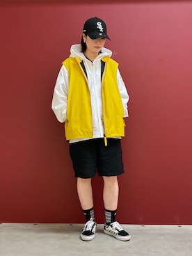 「ベストコーデ」｜「アイテム（パーカー）」を使った、にしはたさん（レディース・166cm）の秋コーディネート
