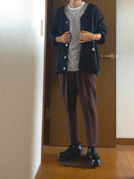 「COMME　CA COMMUNE（コムサコミューン）のアイテム」を使った、たかくんさん（メンズ・165cm）の秋コーディネート