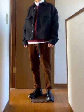 「Dr. Martens（ドクターマーチン）のアイテム（スリッポン）」を使った、たかくんさん（メンズ・165cm）の冬コーディネート