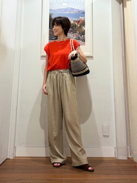 「URBAN RESEARCH Sonny Label（アーバンリサーチサニーレーベル）のアイテム」を使った、たぐまさやこさん（レディース・158cm）の夏コーディネート