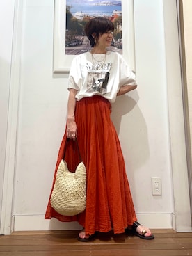 「URBAN RESEARCH Sonny Label（アーバンリサーチサニーレーベル）のアイテム（アクセサリー）」を使った、たぐまさやこさん（レディース・158cm）の夏コーディネート