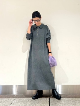 「アイテム（レインシューズ）」を使った、たぐまさやこさん（レディース・158cm）の秋コーディネート