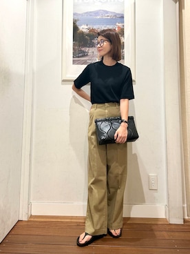 「アイテム（クラッチバッグ）」を使った、たぐまさやこさん（レディース・158cm）の夏コーディネート
