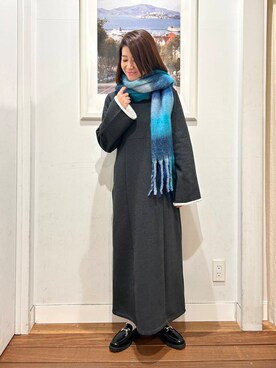 「ARTESANOS（アルテサノス）のARTESANOS　ビットローファー（ローファー）」を使った、たぐまさやこさん（レディース・158cm）の秋コーディネート