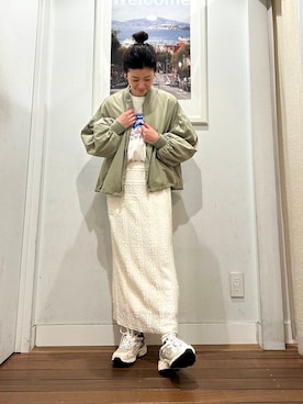 「URBAN RESEARCH Sonny Label（アーバンリサーチサニーレーベル）のアイテム（ブルゾン）」を使った、たぐまさやこさん（レディース・158cm）の春コーディネート