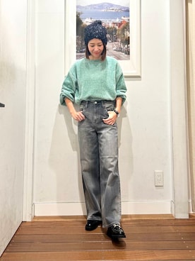 「ARTESANOS（アルテサノス）のARTESANOS　ビットローファー（ローファー）」を使った、たぐまさやこさん（レディース・158cm）の秋コーディネート