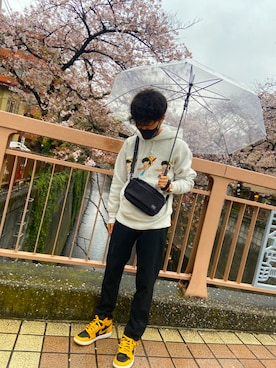 「エアジョーダン1」｜「アイテム（腕時計）」を使った、KI-HIROさん（メンズ・166cm）の春コーディネート