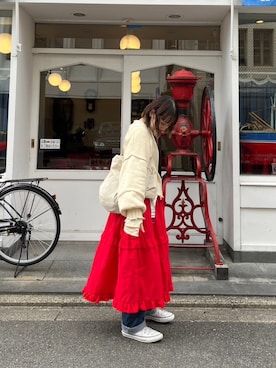 「WC（ダブル シー）のアイテム（スカート）」を使った、ぴょんきちさん（レディース・151cm）の冬コーディネート