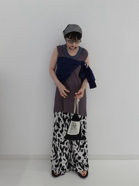 「アイテム（ジャケット/アウター）」を使った、渡辺友美子さん（レディース・153cm・30代）の夏コーディネート