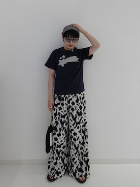 「アイテム（パンツ）」を使った、渡辺友美子さん（レディース・153cm・20代）の夏コーディネート