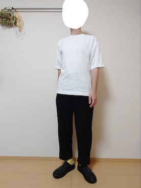「UNIQLO JW ANDERSON」｜「アイテム（スリッポン）」を使った、ざんさん（メンズ・172cm）の夏コーディネート