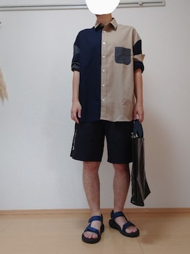 「RVCA（ルーカ）のアイテム（パンツ）」を使った、ざんさん（メンズ・172cm）の夏コーディネート