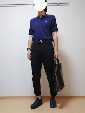 「LACOSTE」｜「アイテム（アナログ腕時計）」を使った、ざんさん（メンズ・172cm）の夏コーディネート