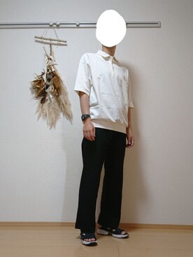 「ストレートパンツ」｜「アイテム（腕時計）」を使った、ざんさん（メンズ・172cm）の夏コーディネート